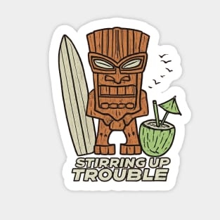 Stirring Up Trouble Retro Tiki Sticker